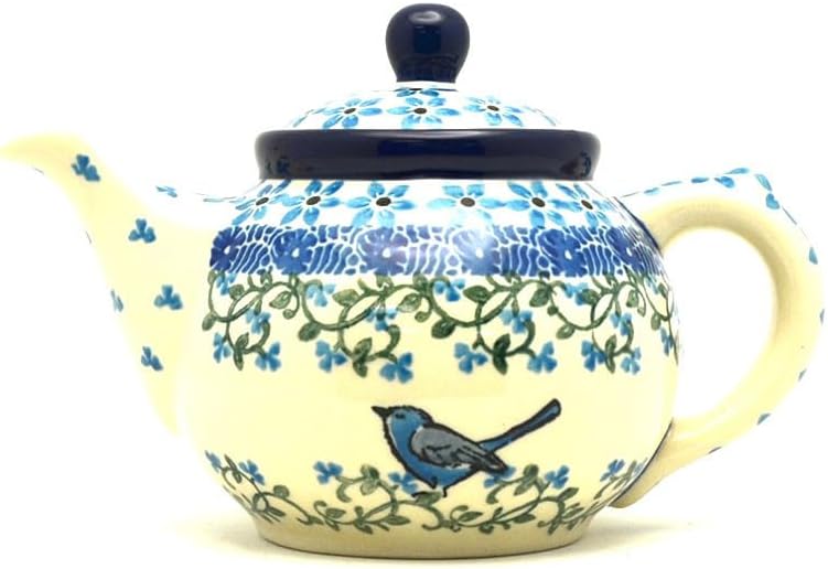 Tetera de cerámica polaca - 14 oz. - Song Bird