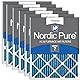 Nordic Pure Merv 7 Bundfaltenhose AC Ofen Filter, Box von 6, 2,5 cm 16x25x1M7-6