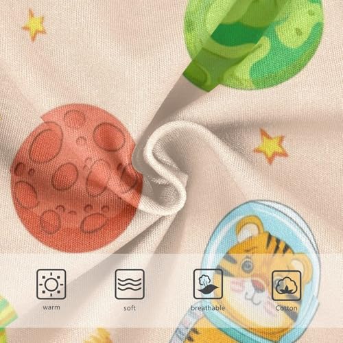 Cotton Girls Underwear Toddler Cute Cartoon Tigers Astronaut Panties Little Girl Artistic Briefs Kids Undies 2t3