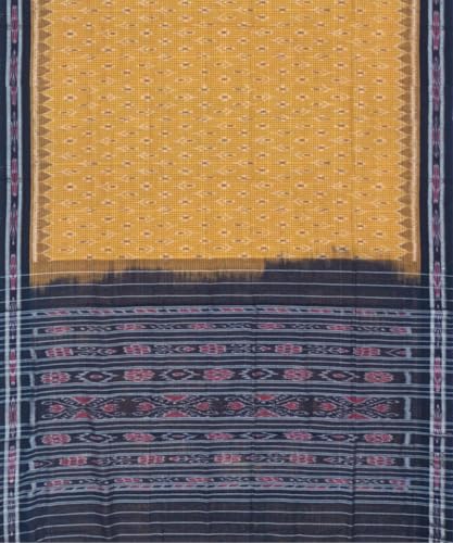 Image of Nuapatna Cotton Saree of Odisha Ikkat Orissa Traditional Handloom Sari | Bomkai | Pata | Nuapatana | sambalpuri saree | khandua patta sare | without Blouse S9