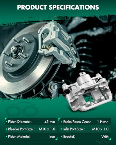 Image of SCITOO 19B6447 Rear Left Disc Brake Caliper Assembly w /Bracket For Honda For Odyssey 2011-2017