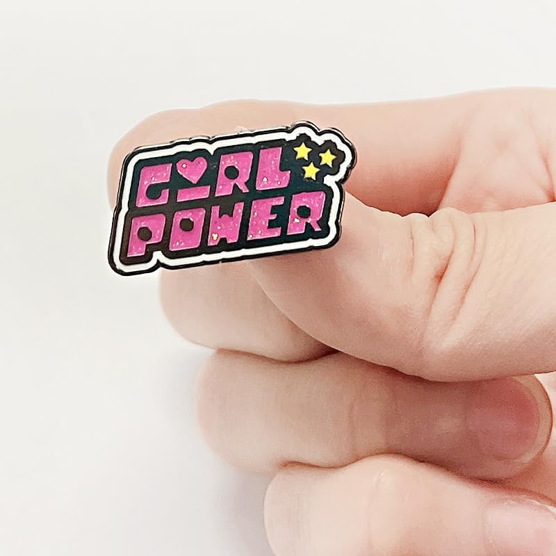 Girl Power Feminist enamel pin metal brooch badge,Creative letter schoolbag accessories decoration brooches badges for backpacks