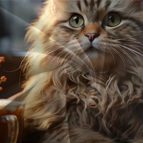 Parure de lit chat imprimé 3D avec housse de couette en microfibre et taies d'oreiller - 7