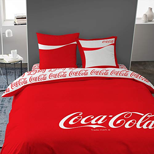 Coca Cola Parures de lit, Rouge, 240 x 220 cm