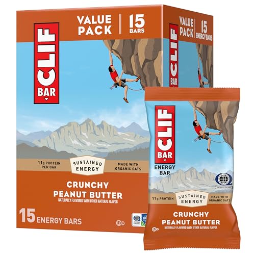 CLIF BAR - Energy Protein Bars - Crunchy Peanut Butter - Made wit...