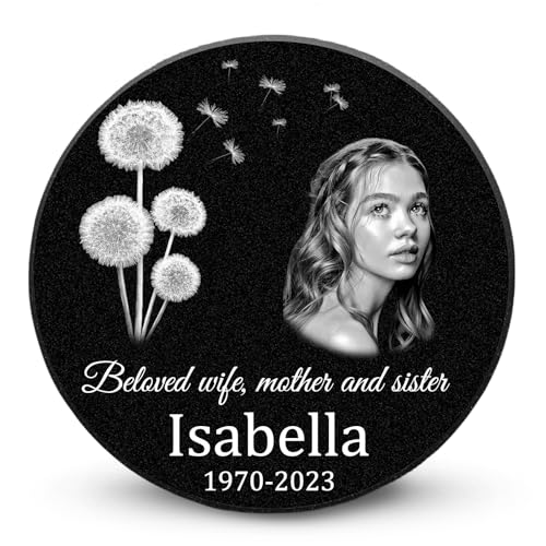 Image of ADFSTONE 12 inch Pet Memorial Stones Personalized Dog Remembrance Gifts, Customized Cat Picture Grieving Plaque, DIY Gravestone, Custom Sympathy Photo Gift, Animal Grave Markers