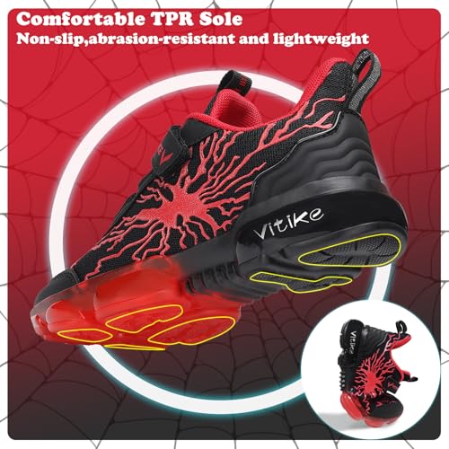 Image of VITUOFLY Boys Girls Sneakers Kids Mesh Lightweight Running Tennis Shoes