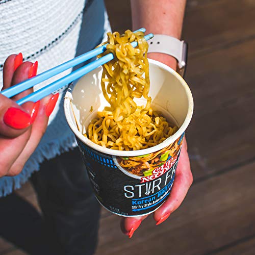Image of Nissin Cup Noodles Stir Fry Noodles in Sauce, Korean BBQ, 2.89 Ounce (Pack of 12)