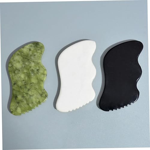Miniatura 6 de GLEAVI 2 Pcs Scraping Board Gua Sha Massage Tool Guasha Facial Tools Jade Guasha Board Neck Massager Jade Facial Massage Body Scraping Tools Face