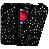  Seluxion - Funda tipo libro para BlackBerry Curve 9360, diseño troquelado, color negro