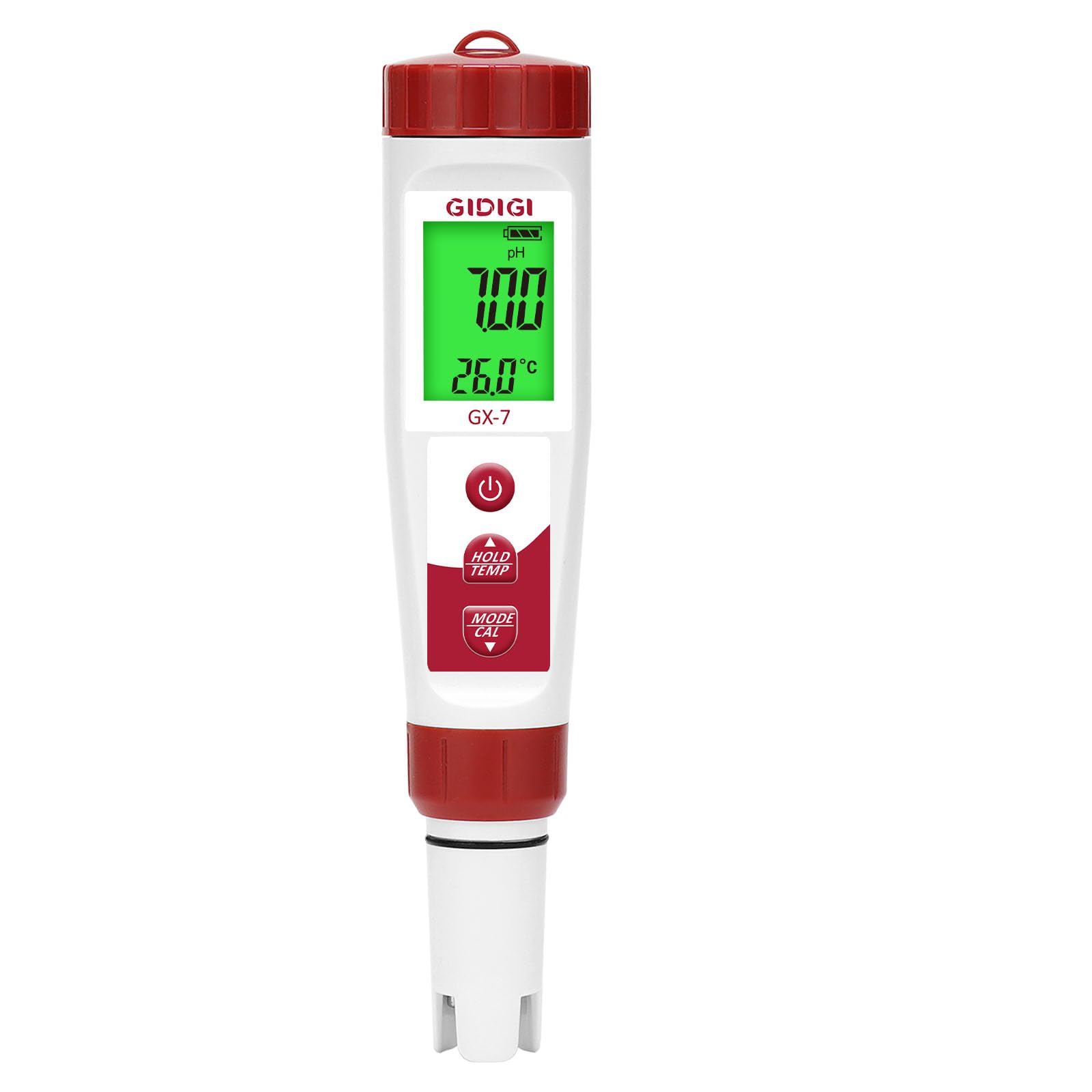 Medidor de Cloro y pH Digital, 7 en 1 Comprobador pH y Cloro Piscina, Medidor de ORP Cloro Sal EC PPM, Test Sal y Cloro para Piscinas, Hidroponía, Agua Potable y Pecera de Agua Salada
