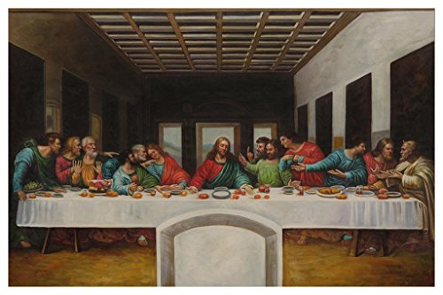 Laminated Leonardo Da Vinci Last Supper Jesus Poster 12 Apostles Holy Communion Painting Circa 1495 Poster Dry Erase Wall Art 16x24