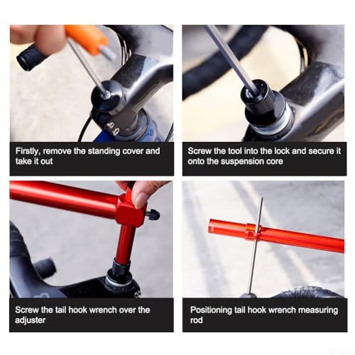 Derailleur Hanger Alignment Gauge, Road Bike Dual Control Lever Alignment Tool, Bike Shifter Brake Horizontal Regulator Tool Angle Left Right Symmetrical Adjuster(Red)