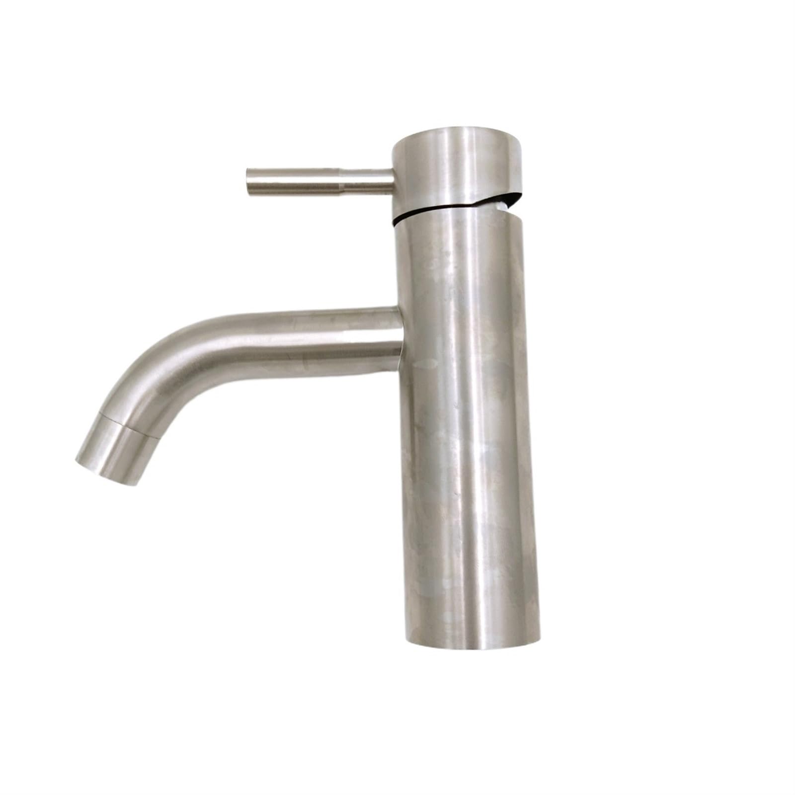 Robinet de lavabo incurvé en inox 304 brossé pour salle de bain moderne
