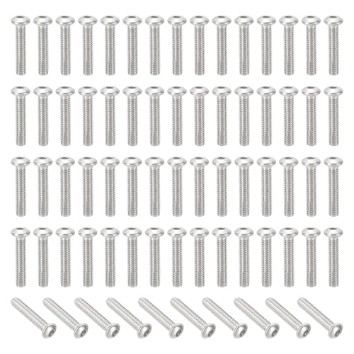 PATIKIL M2.5-0.45x12mm 六角穴付ボルト 100個 304ステンレス鋼全ネジ ヘックスソケットキャップボルト 車バイク船組立アクセサリー