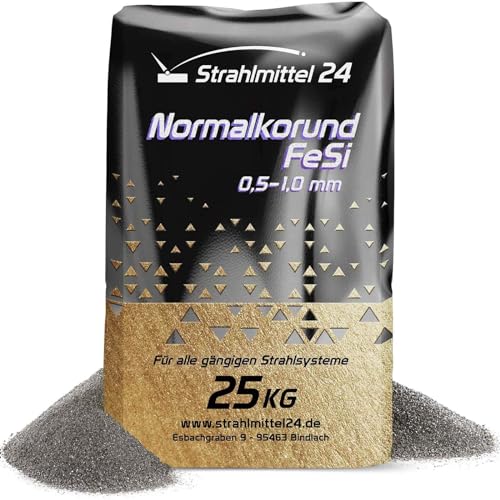 25 KG Normalkorund FeSi 0,5-1,0 mm Strahlmittel
