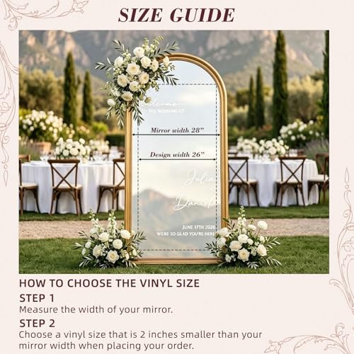 Vinilo Personalizado para Espejo de Boda miniatura 6