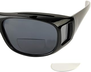 WENDA Stick On Bifocal Lenses Reusable Reader Adhesive Sticker Reading Sunglass Glasses (Clear, 3.0)