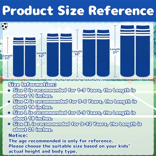 Image of Olreco 1 Pack Toddler Kids Youth Soccer Socks Girls Boys Baseball Socks Youth Knee High Softball Football Accessories Cotton