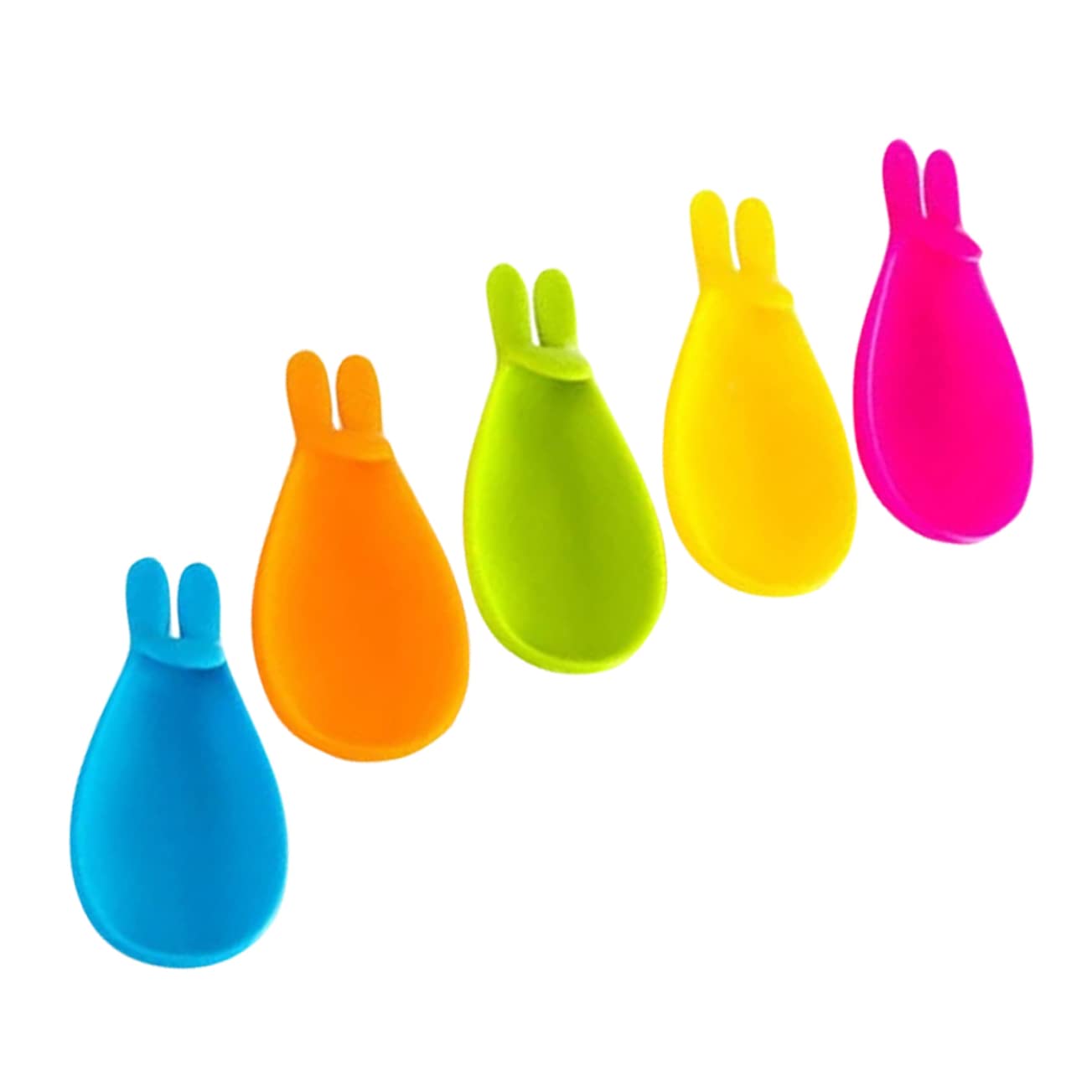 Cabilock 5pcs Tea Bag Hanger Mug Holder Tea Bag Holder for Cup Rabbit Holders Shape Organizer Covers Tea Strainer for Loose Tea Strainers Organizing Bunny Tea Bag Coaster Cute