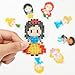 8 Pieces Diamond Painting Stickers DIY Kits for Kids, 5D Princess Diamond Art Mosaic Stickers by Numbers Kits Crafts Set for Children, Beginner, Boys and Girls (Princess)