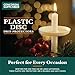 Concordia Supply Plastic Disc Candle Drip Protectors - Wax Catcher for Candlesticks, Church Vigils, Memorial & Christmas Eve Candles (Pack of 50)