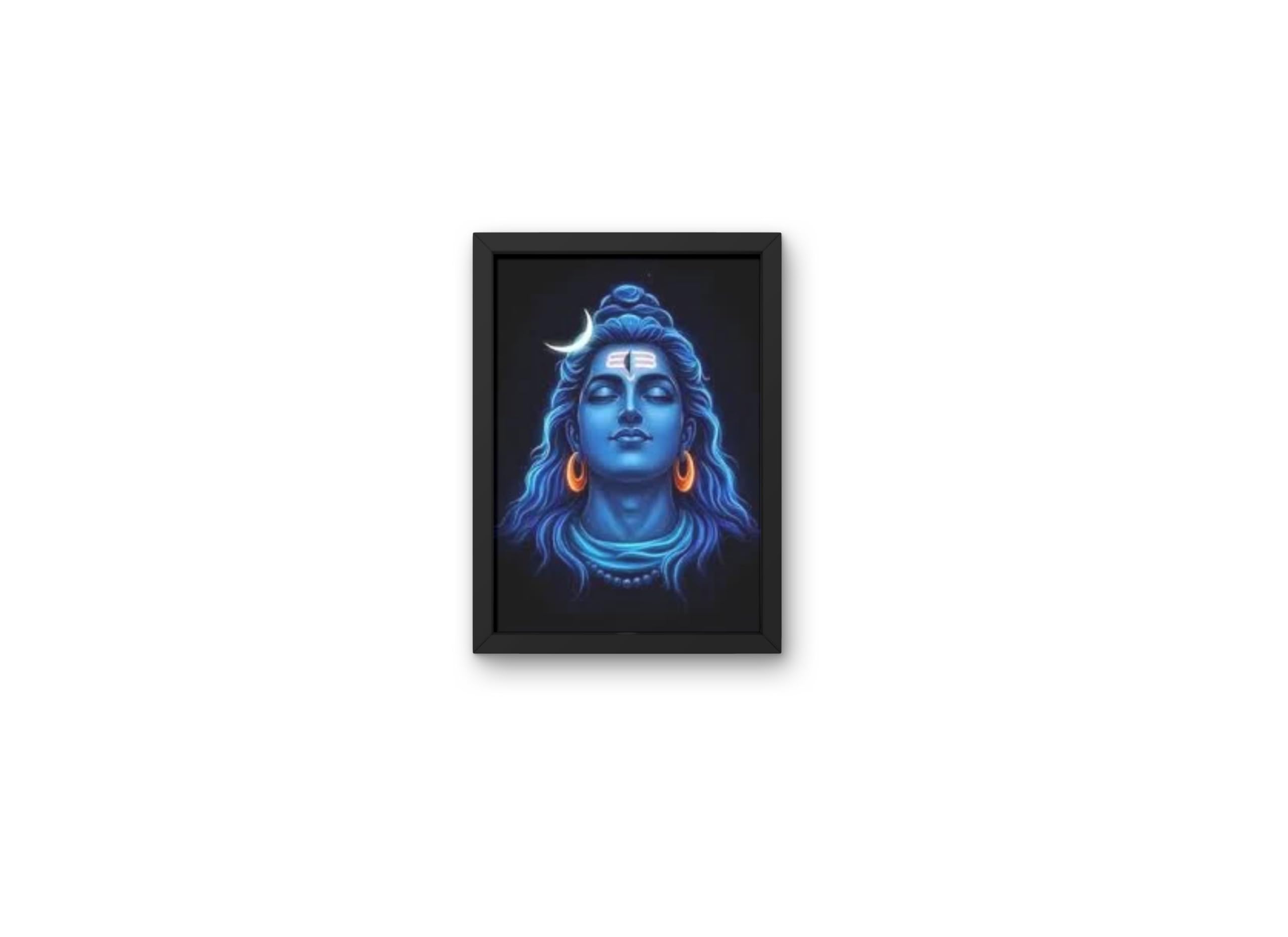 Lord Shiva Wall Art Photo Frame | Premium Wooden Wall Painting Frame 8×12 Inch Vertical | Spiritual Home Décor Wall Hanging for Living Room, Bedroom & Gifting-image-21