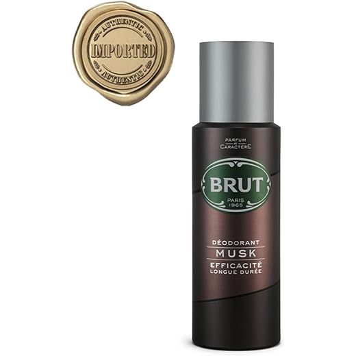 Brut Musk Deodorant - Long Lasting Masculine 200ml