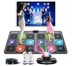 FWFX Wireless Dance Mat for Kids and Adults - 2-Player Musical Electronic Dancing Game for TV, Indoor Active Exercise Game …