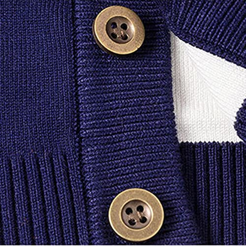 Toddler Cute Reindeer Cardigan Long Sleeve Knit Print Christmas Sweater Kids V-Neck Button Loose Fall Winter Tops4