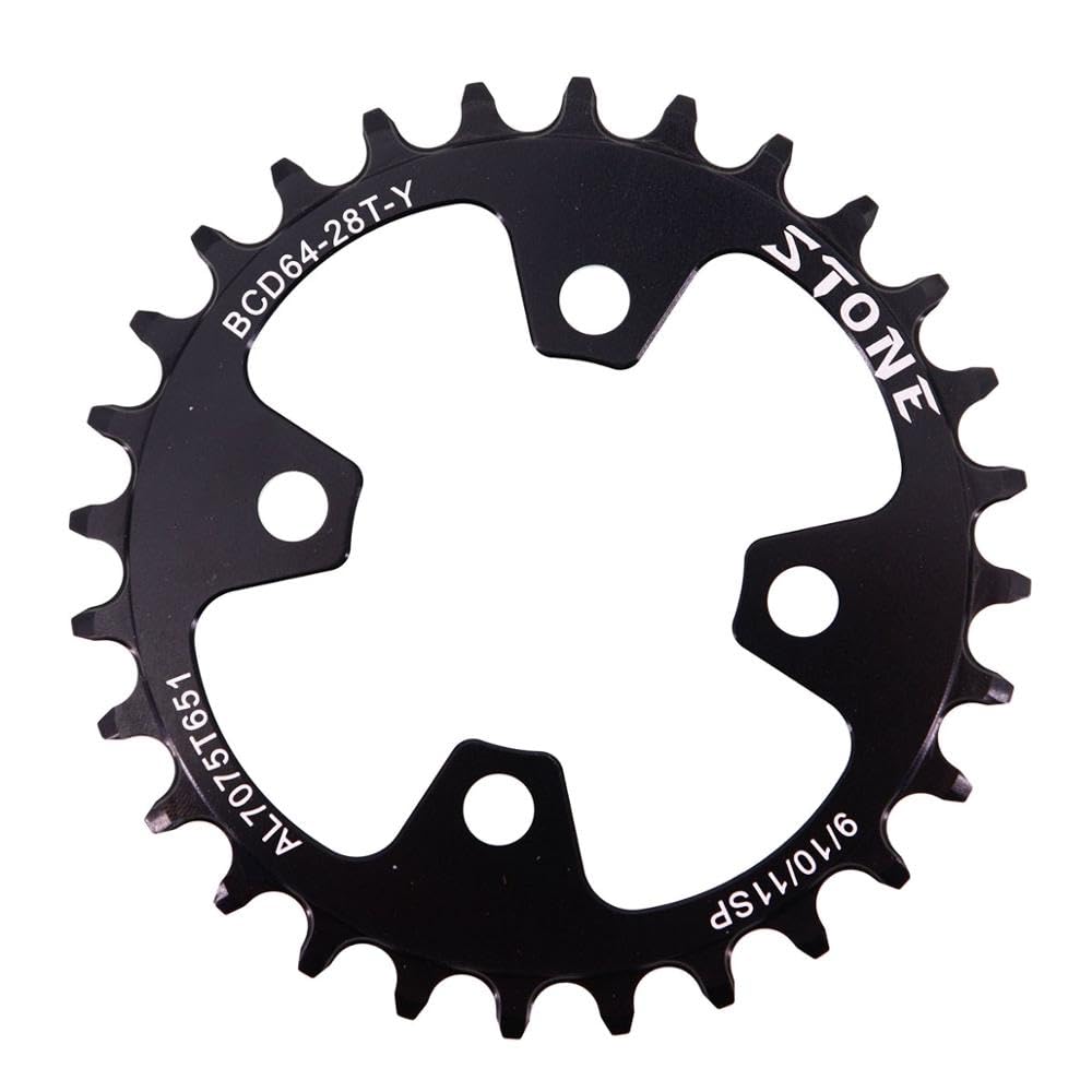 Platos para Bicicletas 1 Uds 64BCD Ovalado Redondo 22T 24t 26t 28T MTB Bicicleta reemplazar Placa de Dientes Rueda Dentada Interna Unisex