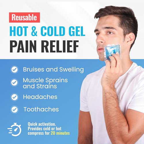 Image of ICEWRAPS Reusable Ice Packs Compact 3 x 3 inches, Soft Cooling Pack, 12 Pack