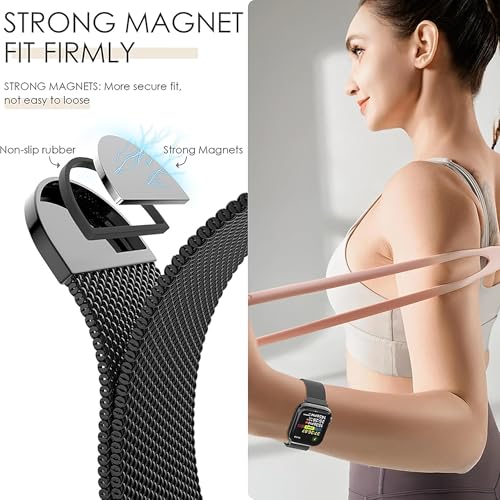Correa iWatch Series 11 de metal magnética para oficina y vestir formal 2