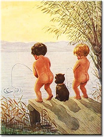 Boys by The Lake Distance Record Toilet Bathroom Picture on Acrylic, Wall Art Decor Ready to Hang. (11" x 14" Acrylic)