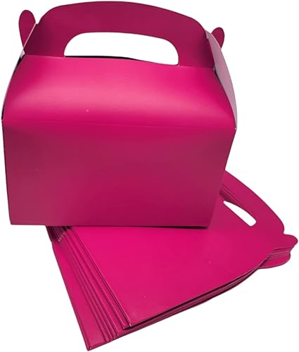 Miniatura 3 de Cajas de regalo de color rosa intenso (6 14 x 6 pulgadas), caja de regalo de golosinas. Ideal para bodas, cumpleaños, despedidas de soltera, bates,