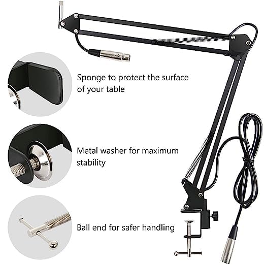 Image of IMAGINEA BM800 Condenser Microphone with V8s Live Sound Card for Streaming Recording Podcasting Singing YouTube Live Broadcast Studio Mic Kit with Adjustable Stand and Noise Reduction