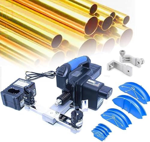 YXFAZPP Dobladora de Tubos inalámbrica, Juego de dobladora de Tubos de Cobre eléctrica, doblado rápido, Funciona con batería, Adecuada para Reparaciones de HVAC y refrigeración.