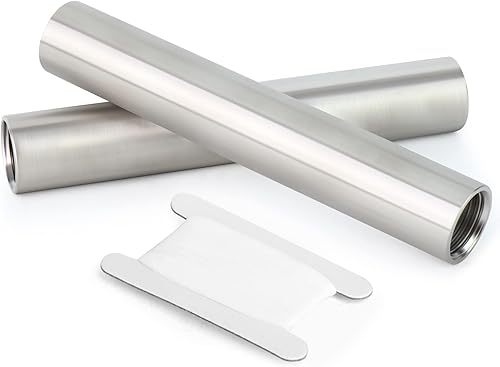 TAISHER 2 accesorios de tubería de acero inoxidable, 38 "NPT x 38" NPT hembra roscado, tubo fundido de pezón de 6 pulgadas de longitud