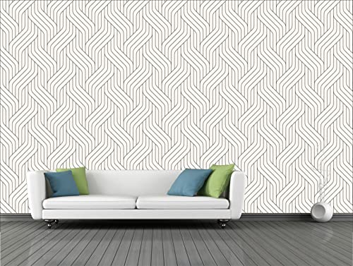 Image of CABANA HOMES (45cm x 125cm, 2 Rolls (12 sq. ft) Wall Stickers DIY Geometrical Wallpaper, 3D Self Adhesive, Living Room, Bedroom, Sofa Background, Ceiling, Gypsum Board, Office