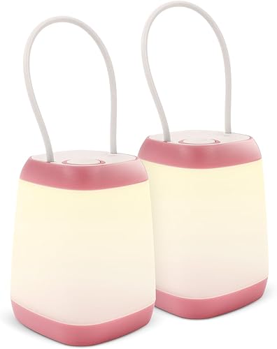 EXTRASTAR Paquete de 2 luces LED que funcionan con pilas, linterna LED portátil para tienda, IPX4 resistente al agua, 3 modos para mochileros,