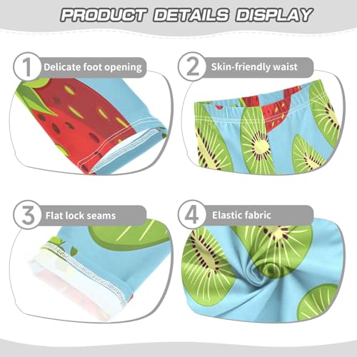 Bolaz Toddler Girls Leggings Printed Yoga Pants Leggings Kiwis and Strawberries for Kids3