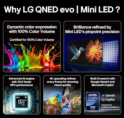 Image of LG 190 cms (75 inches) QNED82 AI Series 4K Ultra HD Smart webOS IPS QNED MiniLED TV 75QNED82BLA