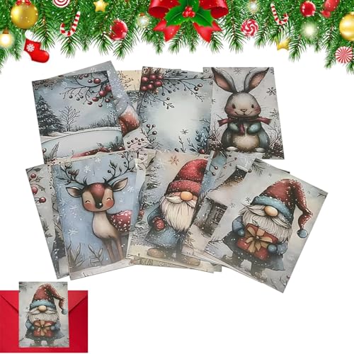 Genérico Tarjetas de Navidad - 20 Piezas De Invitaciones De Agradecimiento | Saludos Festivos,Para Compartir Mensajes Y Cartas Para Adulto, Estudiante, Niño, Familia, Maestro, Cumpleaños