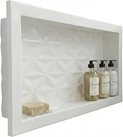 Nicho Banheiro Porta Shampoo e Sabonete Embutir 30x60 Fundo 3d
