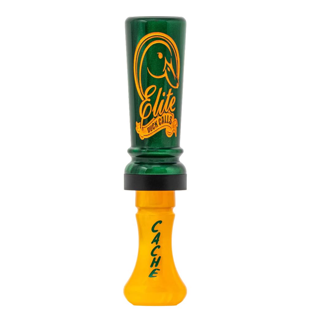 Yves Delorme Elite Duck Calls - Cache 2.0 Single Reed Acrylic Duck Call (Drake (Green Pearl/Orange Pearl))