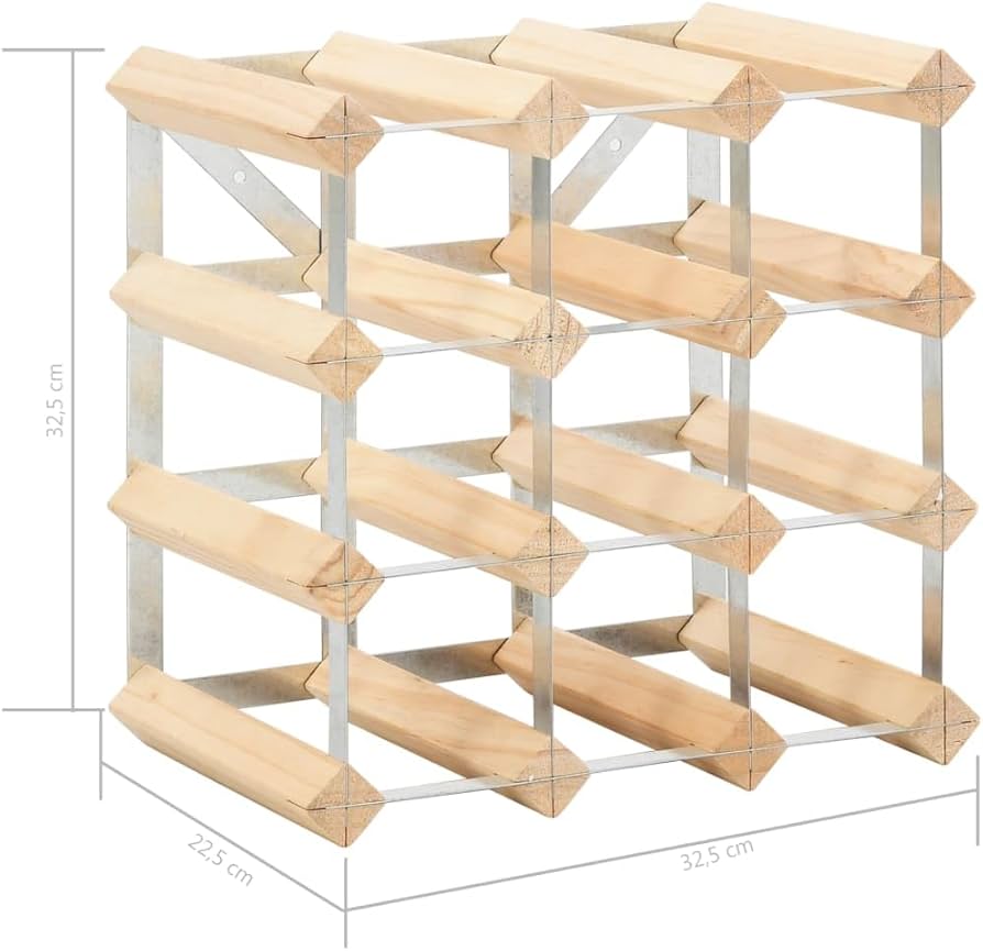 Amazon｜vidaXL ワインラック ボトル12本 無垢のパインウッド｜ワイン