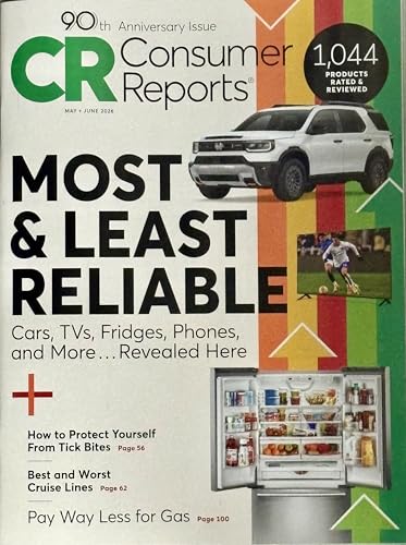 Consumer Reports Magazine (May June 2026 Issue) Most & Least Reliable