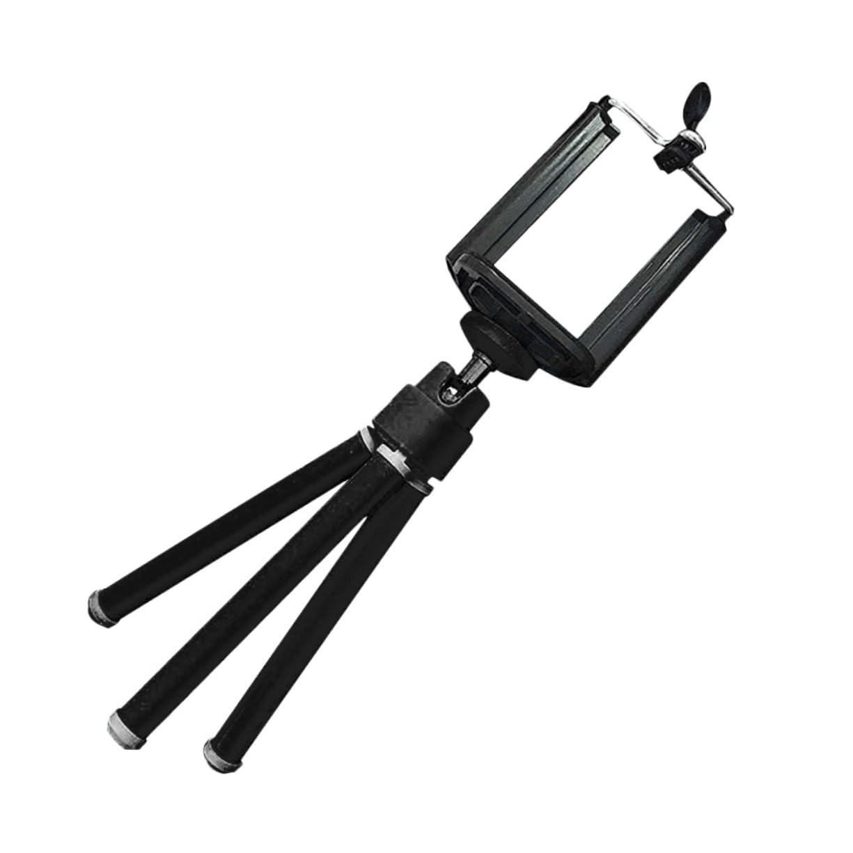 TEHAUX Mobile Phone Tripod Camera Stand Mobile Adjustable Mini Tripod for Accessories Bracket Small Mounts Camera Phone Stand for Filming Flexible Portable Mini Desktop Black