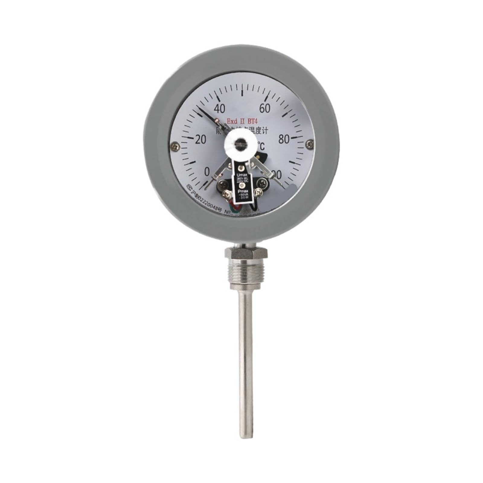 Thermomètre bimétallique antidéflagrant WSSX-411B à contact électrique radial - 2