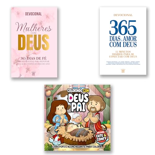 Combo Devocional - Kit com 2 Livros Devocionais + Livro de Colori...